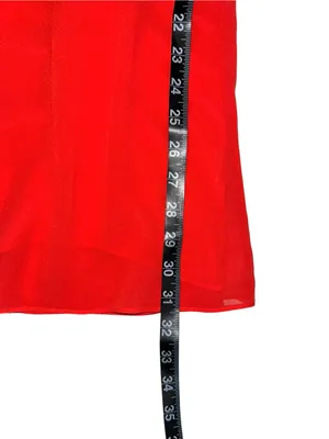 Alice + Olivia Josie Red Sleeveless Chiffon Silk Mini Dress thumbnail 8