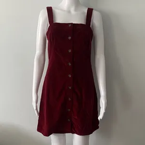 Hollister Maroon Corduroy Button-Down Dress thumbnail 2