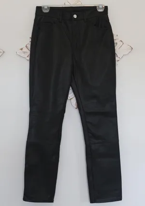 H&M Black Leather Pants thumbnail 1