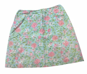 Lilly Pulitzer Vintage Green Floral Skirt thumbnail 1