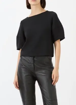 Spanx AirEssentials Puff Sleeve Desk to Dinner Elbow Sleeve Top Very Black L thumbnail 6