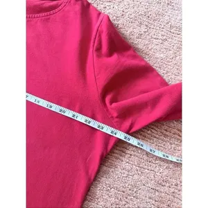 Y2K Hot Cotton Marc Ware L Red Long Sleeve Graphic Tee Made in USA thumbnail 5