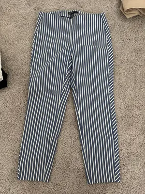 Blue and white slacks Size 4 thumbnail 1