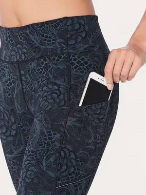 Lululemon Speed Up Crop 21" Nouveau Mach Blue Black Legging size 2 thumbnail 2