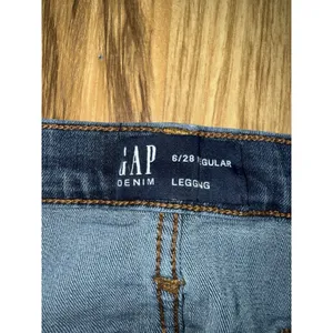 Women's GAP Women's 6 28 Denim High‎ Rise Skinny Dark Blue Jeans thumbnail 2