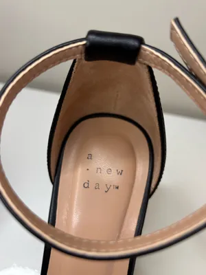 A New Day Classic Black Square Toe Pumps thumbnail 5