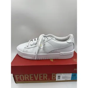 PUMA Court Sneaker, White, Women's Casual Low Top Leather Shoes Size 10 thumbnail 11
