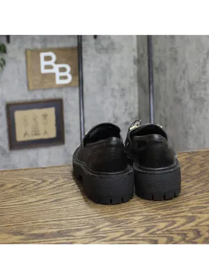 Wild Fable Womens Slip On Platform Loafers Black 5.5M thumbnail 4