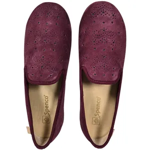 Spenco Women Suede Perforated Ballet Flats Slip On Shoes Mahogany Size 9‎ thumbnail 2