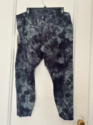 Lululemon Align High Rise Pant 25” Diamond Dye Silver Blue Tidewater Size 20 thumbnail 3