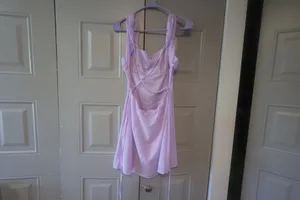 Shein special ocassion mini short dress ruched top in lilac purple size small. thumbnail 7