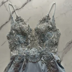 Rated PG PromGirl Homecoming Mini Dress Blue size 0 Beaded Lace Feminine fairy thumbnail 5