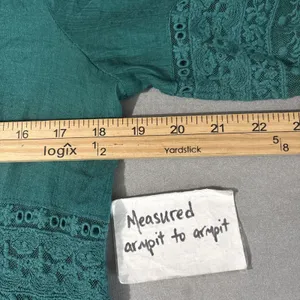 Rose Bud Alana Dress Size Medium Green Whimsigoth Fairy Embroidered Lace Sheer thumbnail 10