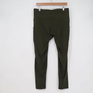 Unbranded Womens XL Olive Green High Waisted Athletic Leggings with Side Pockets thumbnail 3