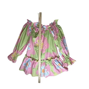 Sabo Skirt NWT Blair Puff Dress Sizs‎ XS Floral Off Shoulder Colorful Coastal Vacation thumbnail 11