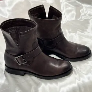 Frye Natalie Engineer Short Boots Size 6 Brown Leather Western Festival Boho thumbnail 4