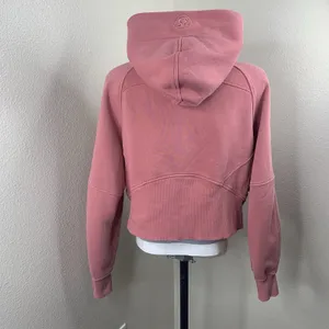 Lululemon Scuba Oversized Full Zip Hoodie Sweatshirt Brier Rose Pink Sz XS/S thumbnail 6