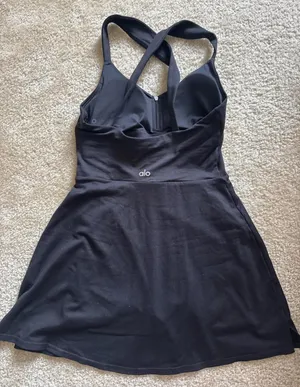 Alo yoga black tennis dress thumbnail 4