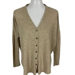 Out From Under Cardigan Tan XS Long Sleeve Cozy Cottagecore thumbnail 3