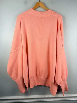 NWT Free People Easy Street Tunic Sweater Pale Rosette Women's Oversized M thumbnail 6