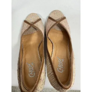 Womans Excellent Condition Carlos Santana Classic Slip On Stiletto Pumps 10M Tan thumbnail 6