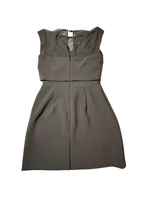 Express Size 0 Black Dress Mesh Illusion Neckline Overlay Sleeveless Cocktail thumbnail 4