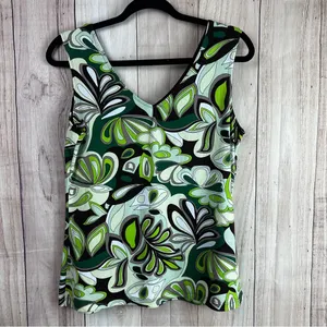 New Directions Y2K Green and Black Floral Tank Top thumbnail 7