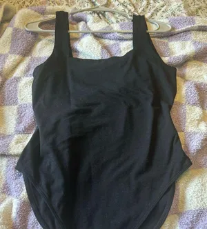 Old navy black bodysuit thumbnail 1