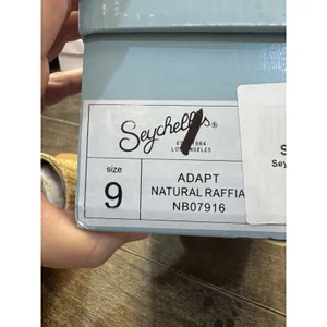 Seychelles Adapt Raffia Mules Sandal Natural Size 9 ‎ Beachy Coastal Neutral thumbnail 8