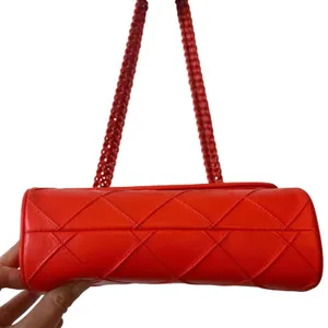 Tory Burch Fleming Orange Quilted Leather Convertible Shoulder Crossbody Bag thumbnail 10
