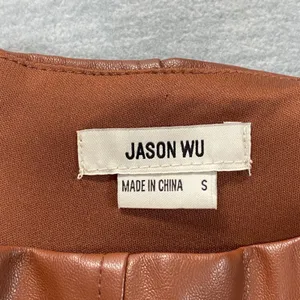 Jason Wu Faux‎ Leather Corset Top Copper Brown Sleeveless Bustier Sz S Coquette thumbnail 3