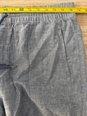 Athleta Retreat Linen Jogger Pants Women Size 16 Blue #531704 thumbnail 7