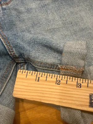 Old navy button fly high -rise Jean shorts size 6 . thumbnail 5