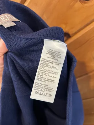 J. Crew Sailor sweater navy blue wide leg trouser in silk lyocell blend thumbnail 5