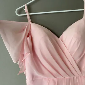 Hebeos‎ Ethereal Dainty Fairy Flowy Formal Bridesmaid Prom Maxi Dress Pink thumbnail 5