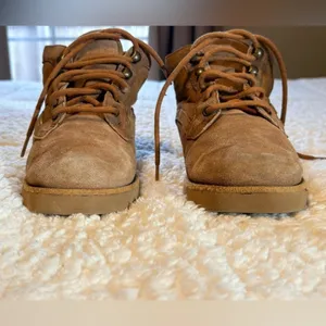 UGG Bethany Classic Slim Chestnut Suede Lace Up Shoes Boots thumbnail 7
