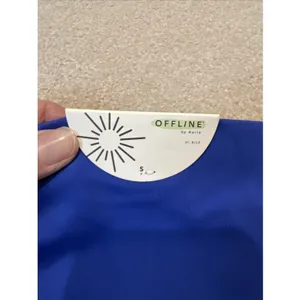 Offline By‎ Aerie Real Me Crossover Bike Shorts Size Small Blue 5" Hi Rise thumbnail 5