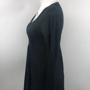 Athleta black sheer lightweight cotton shirred waist dress thumbnail 4