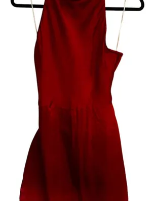 superdown Red mini dress with a precious tie accent belt thumbnail 1