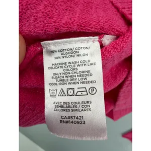 LOFT Womens Sweater Pink‎ Textured Knit Long Sleeve Crew Neck XS thumbnail 5