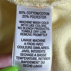 VTG 00s Juicy Couture Terrycloth Track Jacket Butter Yellow Made in the USA Tag thumbnail 10