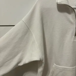 Aerie White Oversized Quarter Zip Pullover thumbnail 6