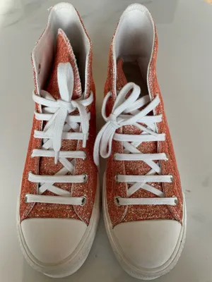 Converse Women’s Sneaker Chuck Taylor Lift Platform Hi Gold Shimmer US8.5 thumbnail 2