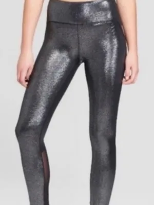JoyLab Shiny Metallic Gunmetal Leggings thumbnail 1