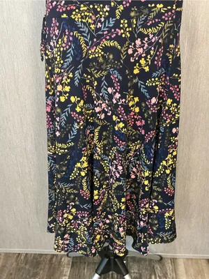Motherhood Maternity Nursing Dress Floral Wrap Midi Dress Size Medium thumbnail 5