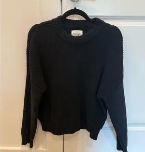 Abercrombie & Fitch Black Chenille Crew Neck Sweater thumbnail 2