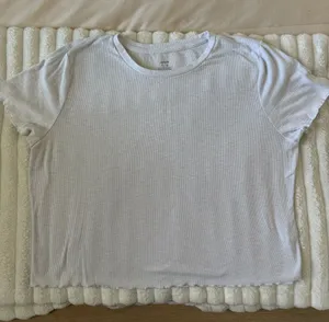 aerie white Ribbed Short Sleeve Tee thumbnail 1
