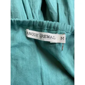 Anouk Grewal‎ Green Maxi Dress Embroidered Lemon Tiered Sleeveless Medium thumbnail 7