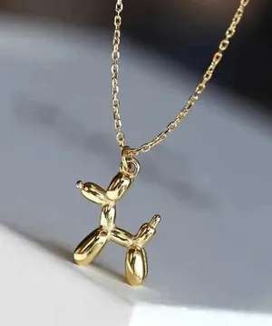Brandy Melville Gold Chain Balloon Animal Necklace Women’s Teen Jewelry NEW thumbnail 1