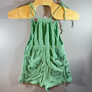 500 |‎ Urban Outfitters Boho Linen Blend Tie Shoulder Romper Green Womens S thumbnail 2
